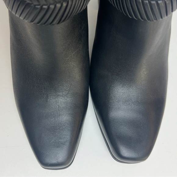 •AD & DAUGHTERS• Black Leather Declann Braided Chunky Heel Boot Size 9.5 - Picture 8 of 13